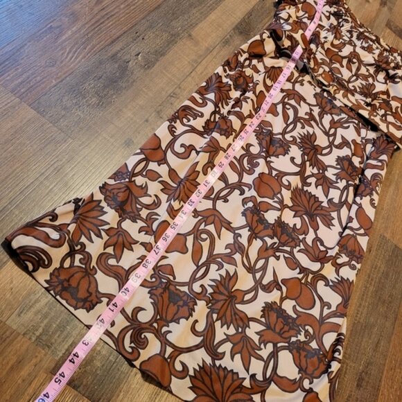 Vintage Sears Belted Sheath Dress with Lovely Brown Pattern - Picture 13 of 14